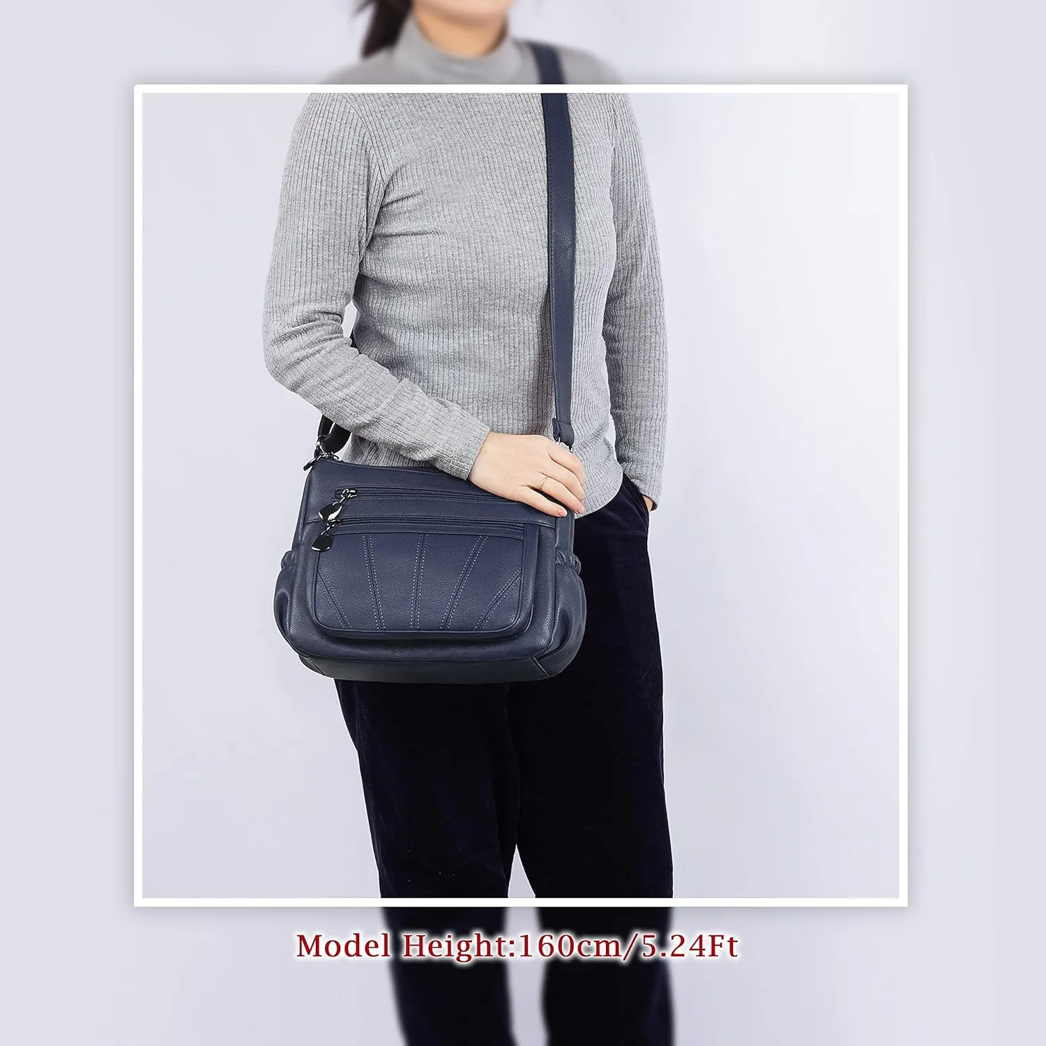 Crossbody Purse for Women Ladies Soft PU Leather Shoulder Bag Medium Roomy Handbag Fashion Tote Top Handle Satchel
