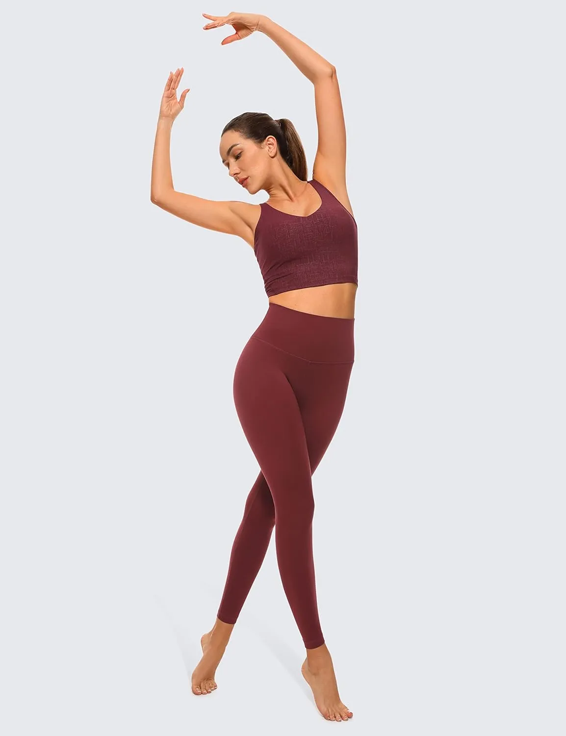 CRZ YOGA Air Feeling High Waisted Leggings for Women 25'' - Warm Thick Workout Buttery Soft Yoga Pants Lounge
