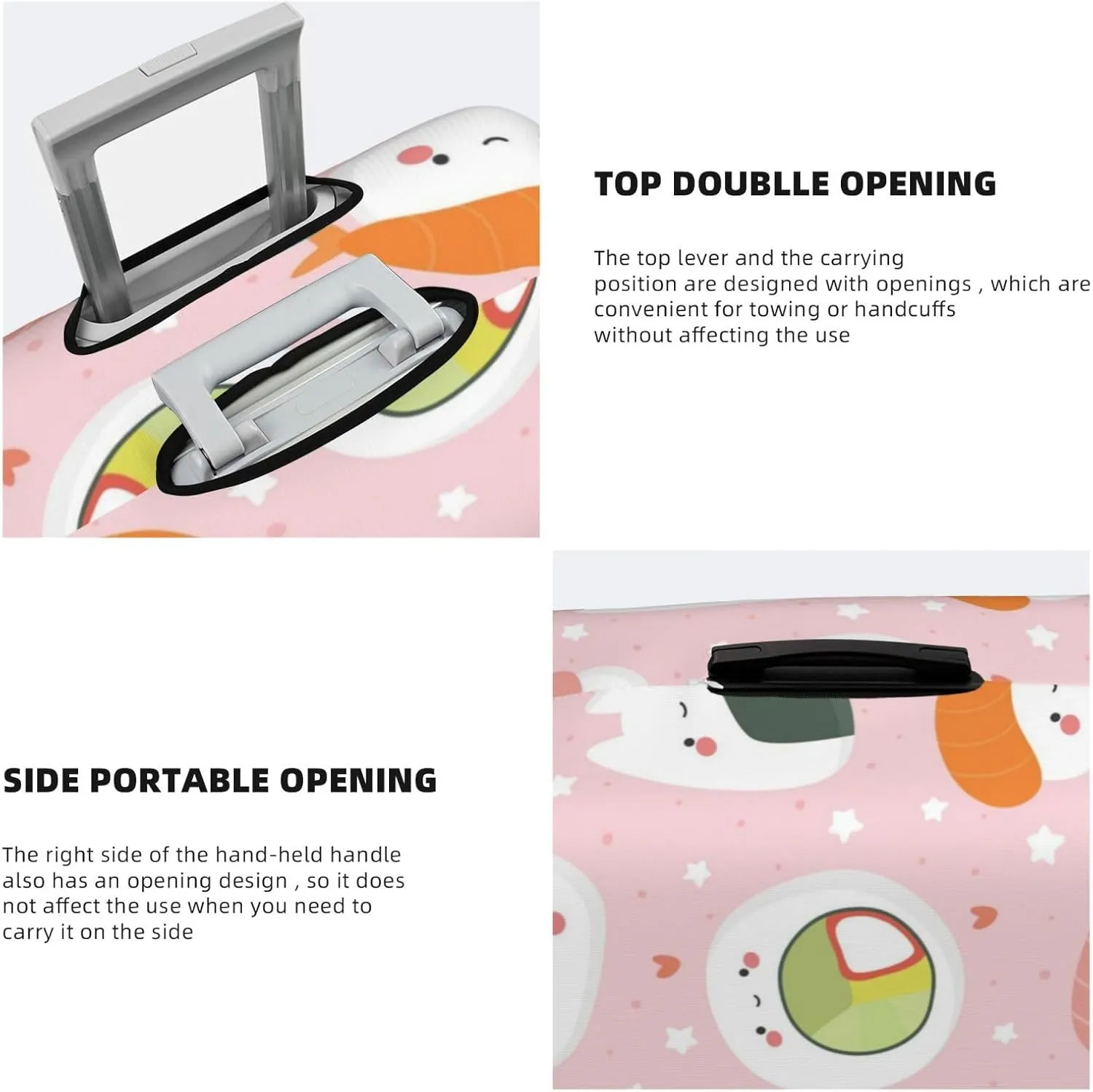 Cute Sushi (2) Luggage Cover,Washable Suitcase Covers Fashion Luggage Covers,Anti-Scratch Suitcase Protector Cover