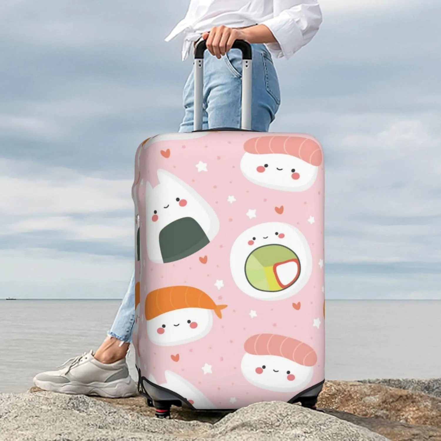 Cute Sushi (2) Luggage Cover,Washable Suitcase Covers Fashion Luggage Covers,Anti-Scratch Suitcase Protector Cover