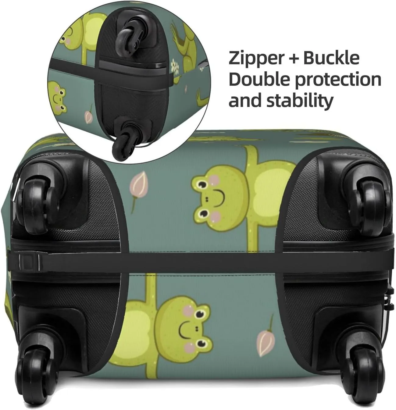 Cute Yoga Frogs Luggage Cover,Washable Suitcase Covers Fashion Luggage Covers,Anti-Scratch Suitcase Protector Cover