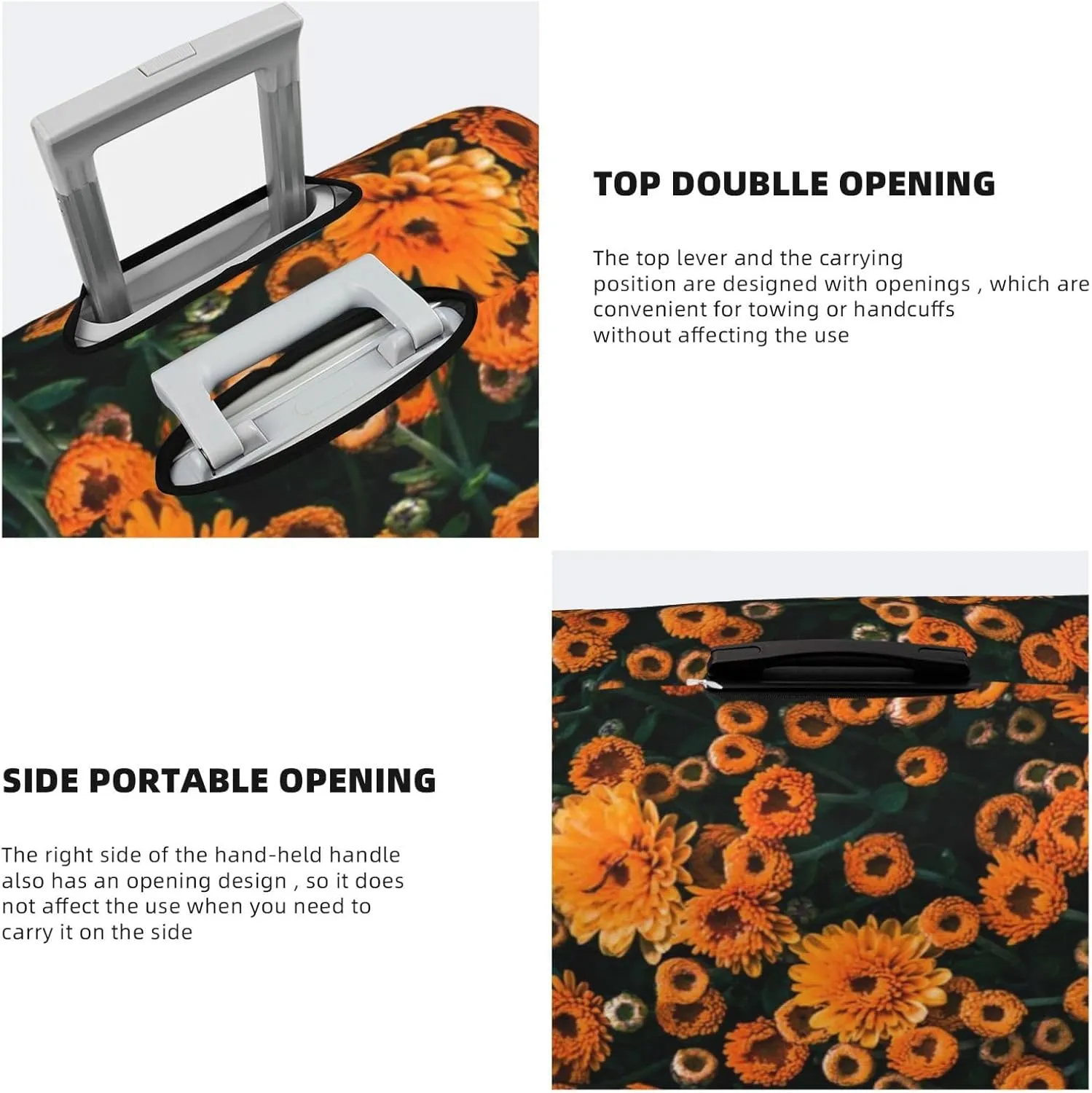 Daisies Luggage Cover,Washable Suitcase Covers Fashion Luggage Covers,Anti-Scratch Suitcase Protector Cover
