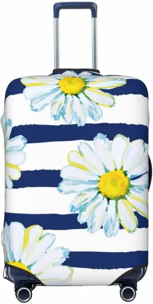 Daisy Striped Nautical Luggage Cover,Washable Suitcase Covers Fashion Luggage Covers,Anti-Scratch Suitcase Protector Cover