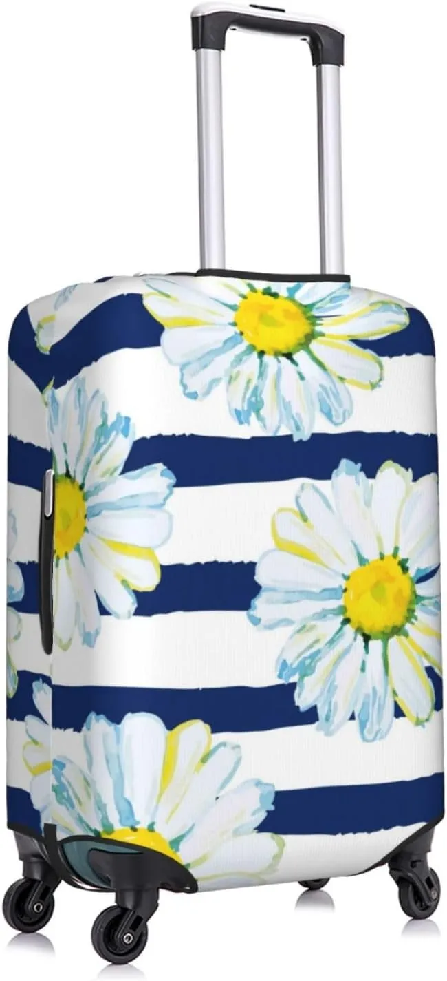 Daisy Striped Nautical Luggage Cover,Washable Suitcase Covers Fashion Luggage Covers,Anti-Scratch Suitcase Protector Cover