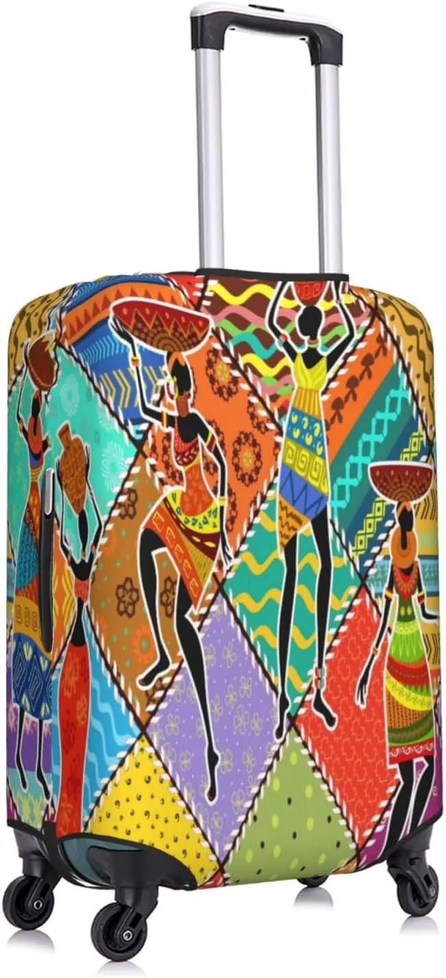 Dancing African Womans Luggage Cover,Washable Suitcase Covers Fashion Luggage Covers,Anti-Scratch Suitcase Protector Cover
