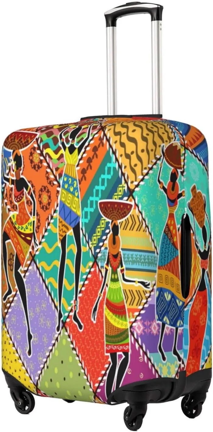 Dancing African Womans Luggage Cover,Washable Suitcase Covers Fashion Luggage Covers,Anti-Scratch Suitcase Protector Cover