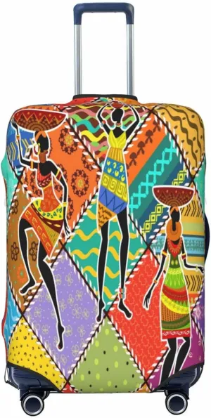 Dancing African Womans Luggage Cover,Washable Suitcase Covers Fashion Luggage Covers,Anti-Scratch Suitcase Protector Cover