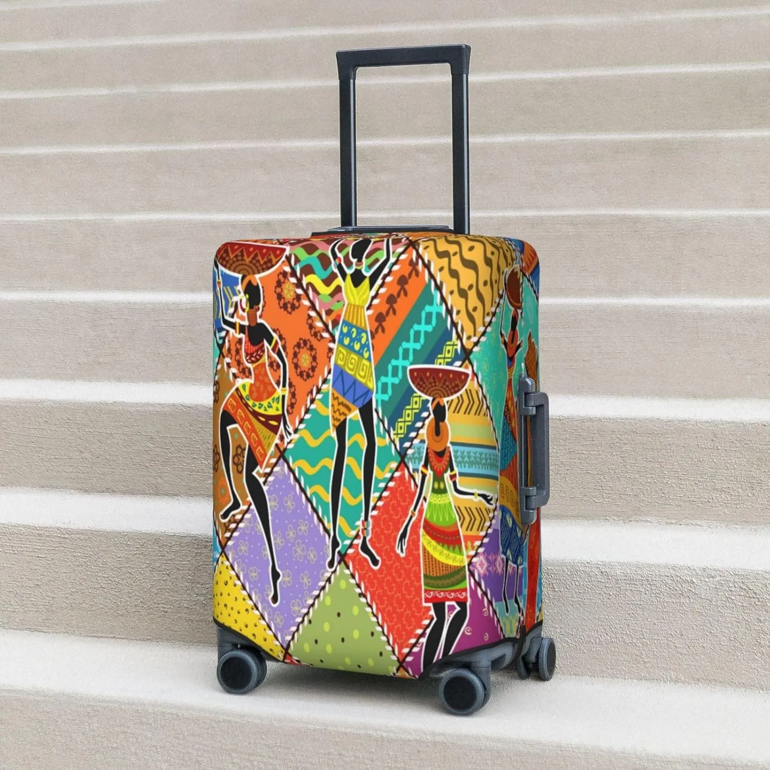 Dancing African Womans Luggage Cover,Washable Suitcase Covers Fashion Luggage Covers,Anti-Scratch Suitcase Protector Cover