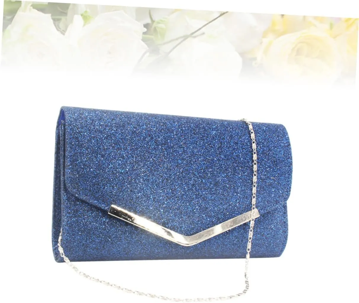 Dinner Bag Mens Wallet with Chain Wristlet for Women Silver Handbag Wallet for Men with Chain