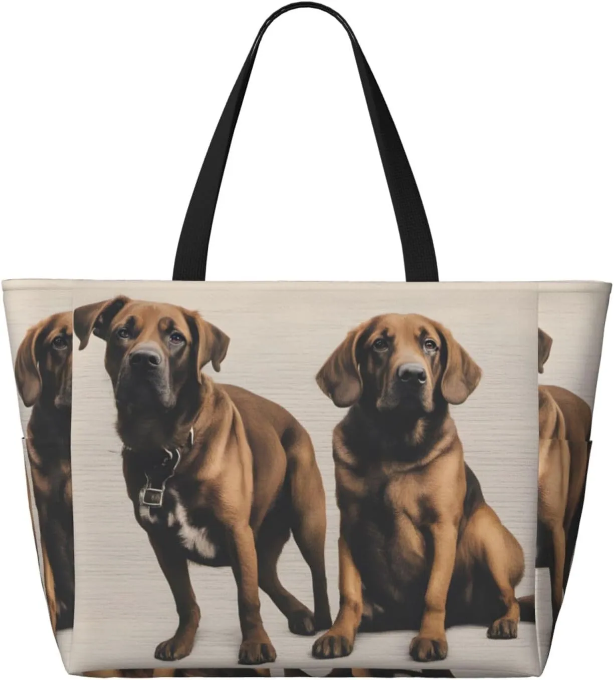 Dogs Beach Travel Bag - Foldable Spacious Large Capacity Beach Bag Tote Bag With Zipper