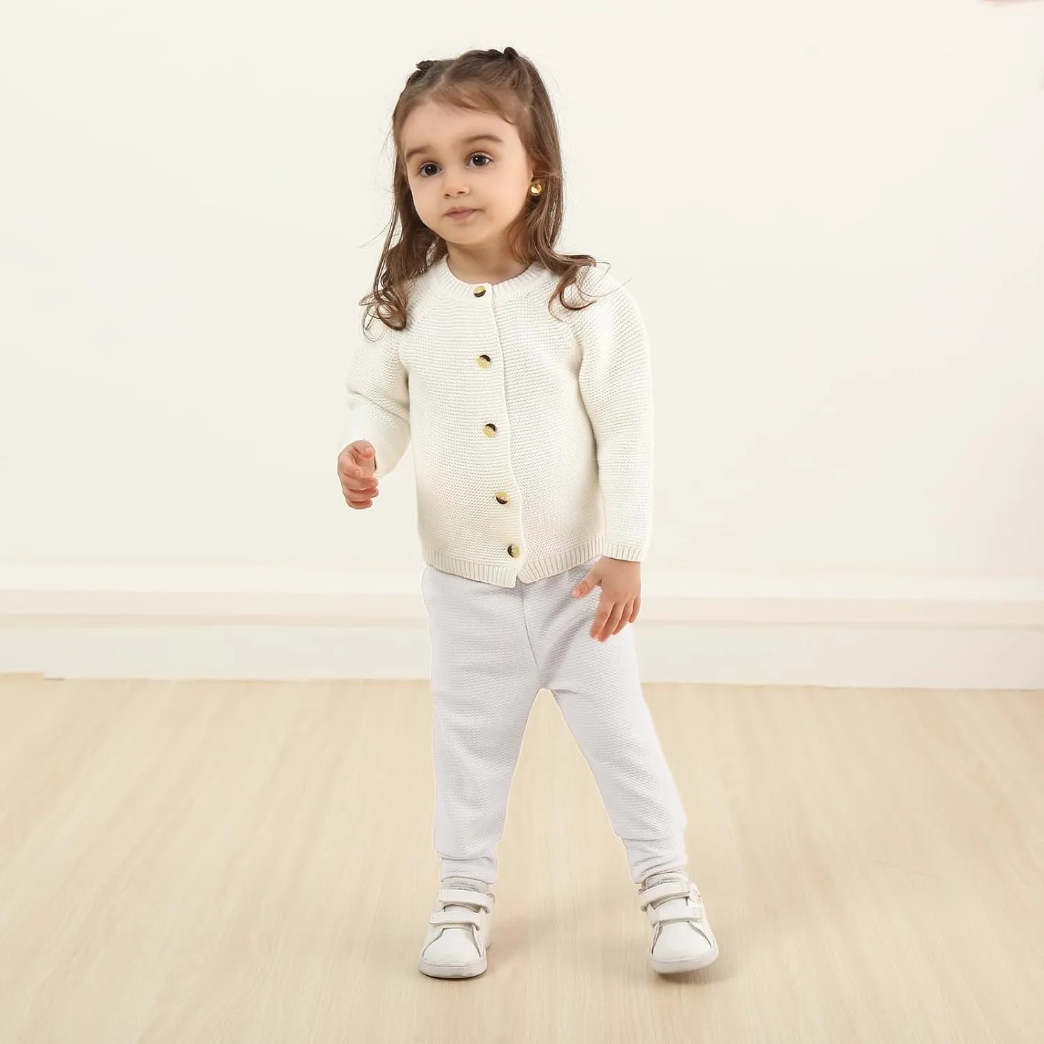DREAM BUS 5 Pack Baby Girl Pants Toddler Girls Sweatpants Newborn Solid Jogger Pants Fall Baby Girl Waffles Leggings