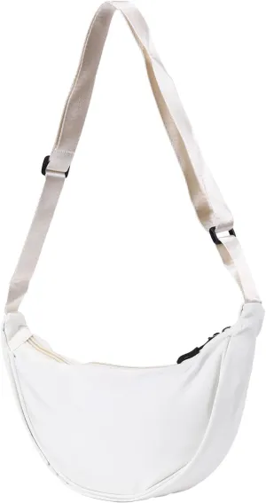 Dumpling Bag for Women, Crescent Crossbody Bags,Travel Nylon Moon Purse Bag,Small and Lightweight Sling Bags