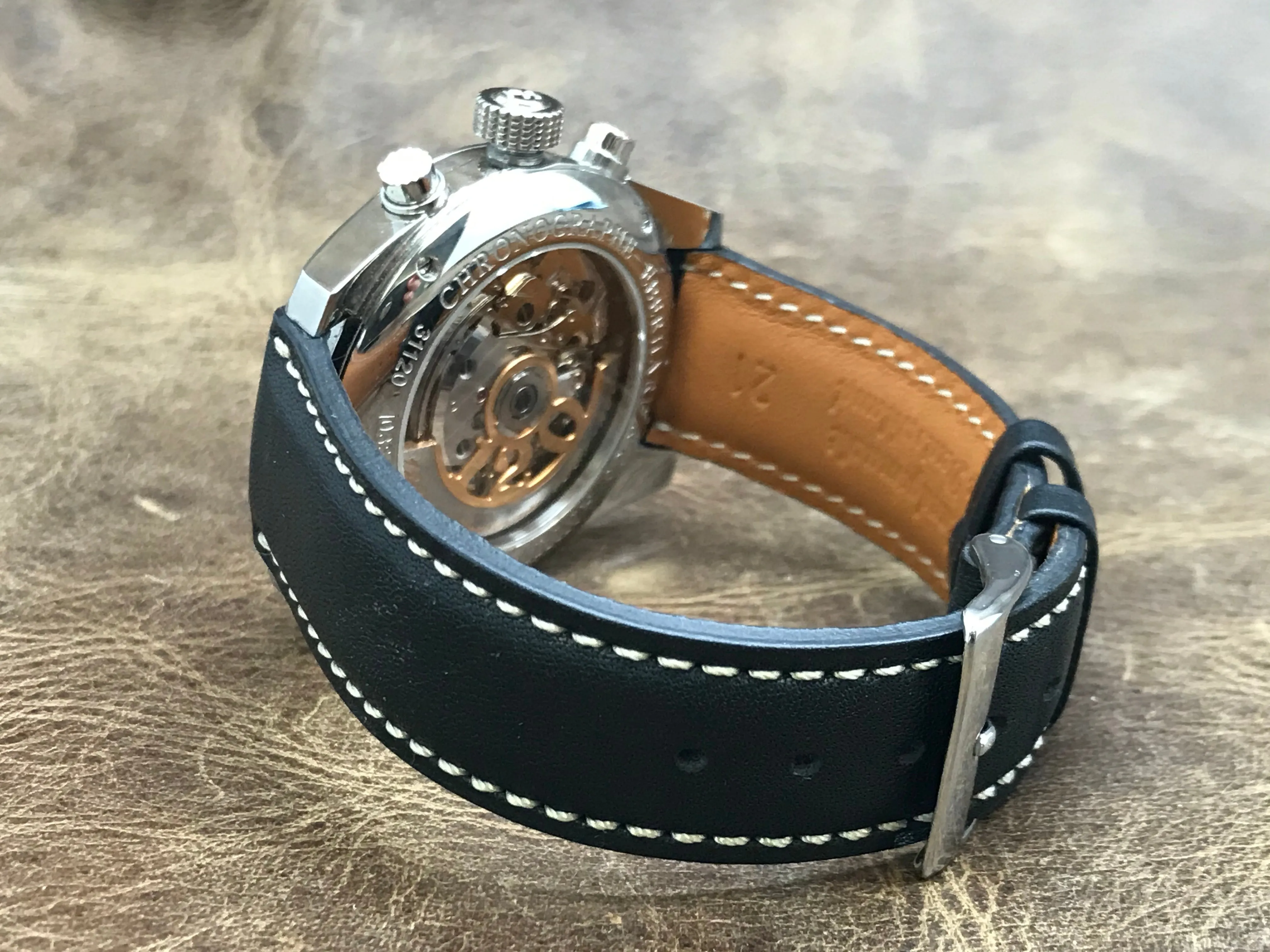 Eberhard Chronographe 120Ème Anniversaire 31120 Black Dial Automatic Men's Watch