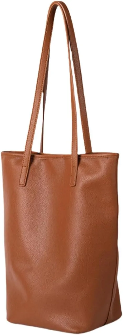 Elegant Bucket Bag Large Leather Shoulder Bags for Women Girls Underarm Purse Casual Handbag with Spacious Interior