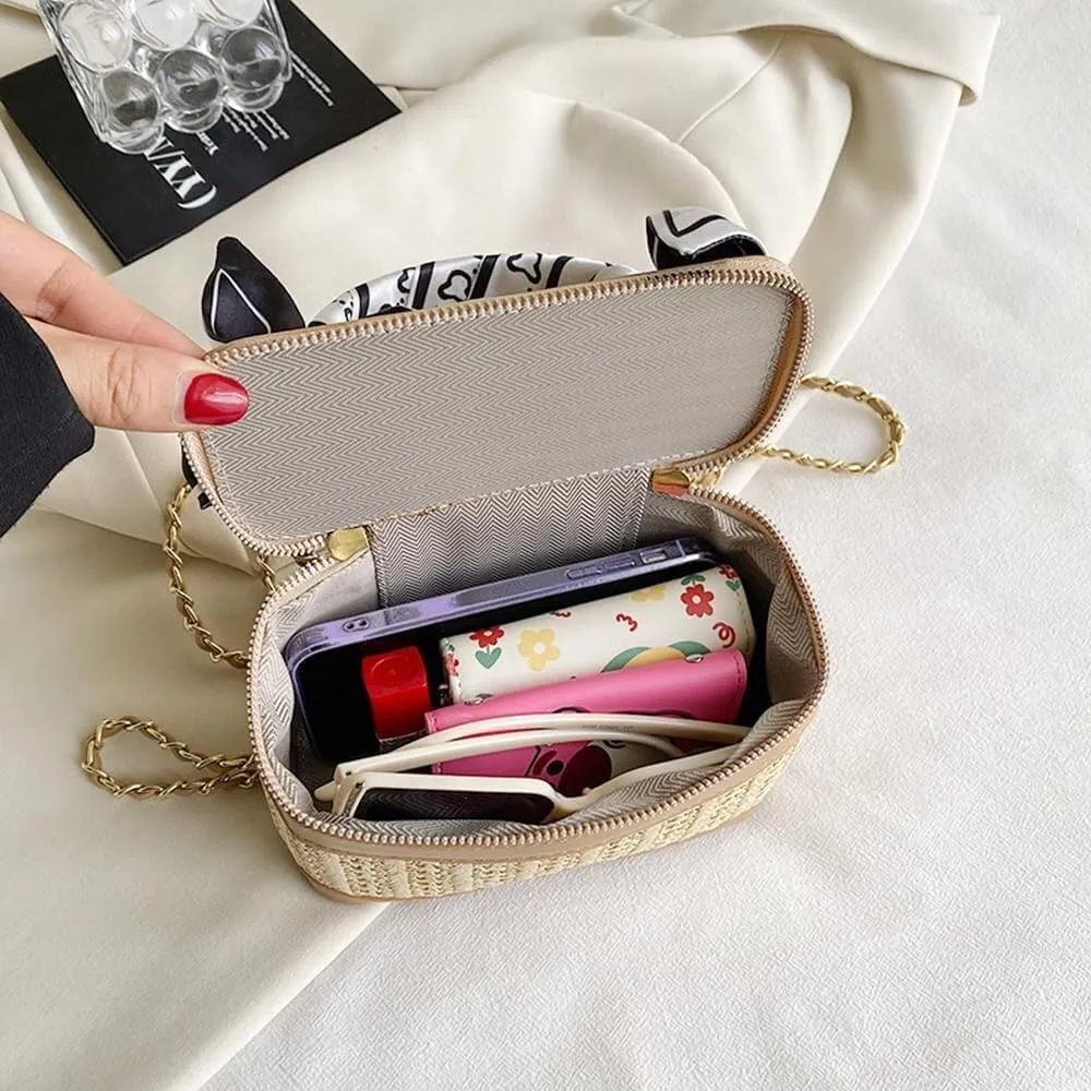 Elegant Designer Leather Evening Clutch Handbag with Gold Chain Shoulder & Crossbody Strap for Women