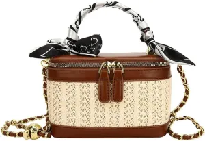Elegant Designer Leather Evening Clutch Handbag with Gold Chain Shoulder & Crossbody Strap for Women