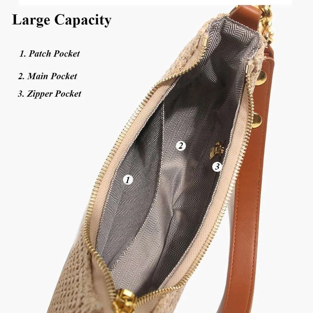 Elegant Designer Leather Evening Clutch Handbag with Gold Chain Shoulder & Crossbody Strap for Women