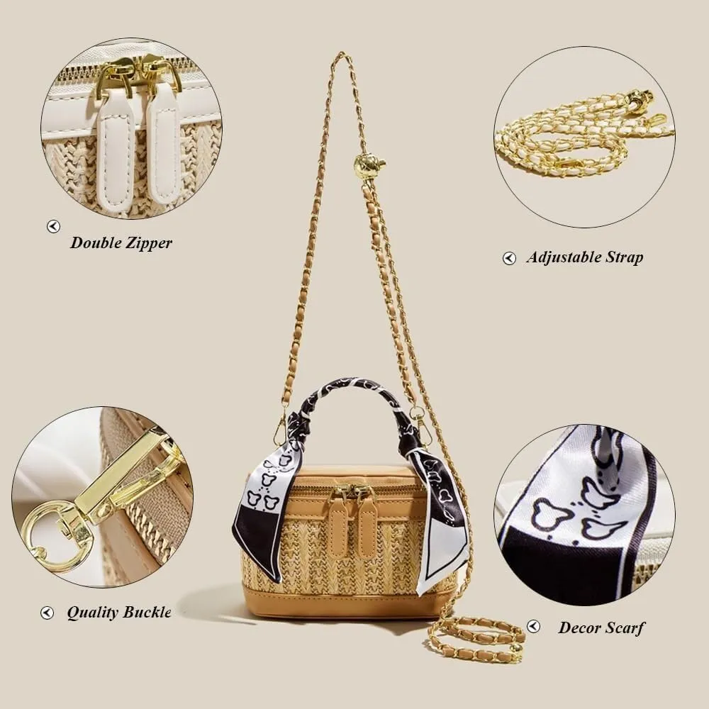 Elegant Designer Leather Evening Clutch Handbag with Gold Chain Shoulder & Crossbody Strap for Women