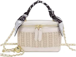 Elegant Designer Leather Evening Clutch Handbag with Gold Chain Shoulder & Crossbody Strap for Women