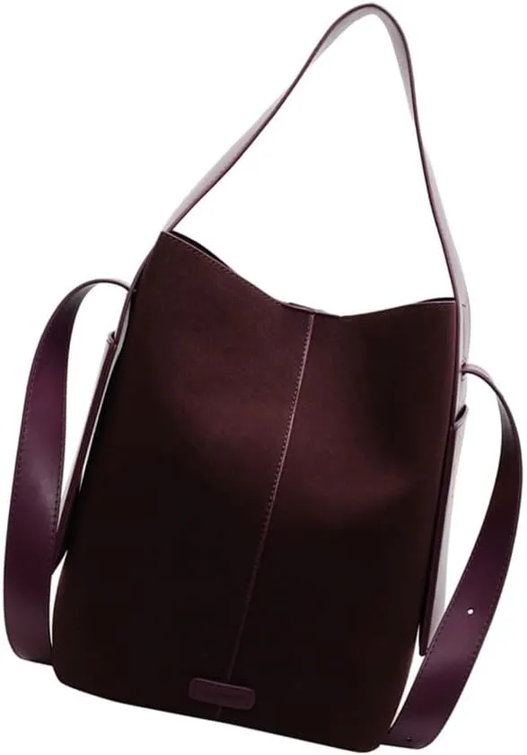 Elegant PU Crossbody Bag for Women Spacious Shoulder Bags Work Handbag Fashion Bucket Bags for Travel or Daily Use