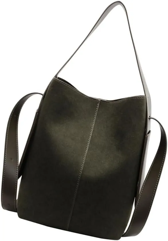 Elegant PU Crossbody Bag for Women Spacious Shoulder Bags Work Handbag Fashion Bucket Bags for Travel or Daily Use