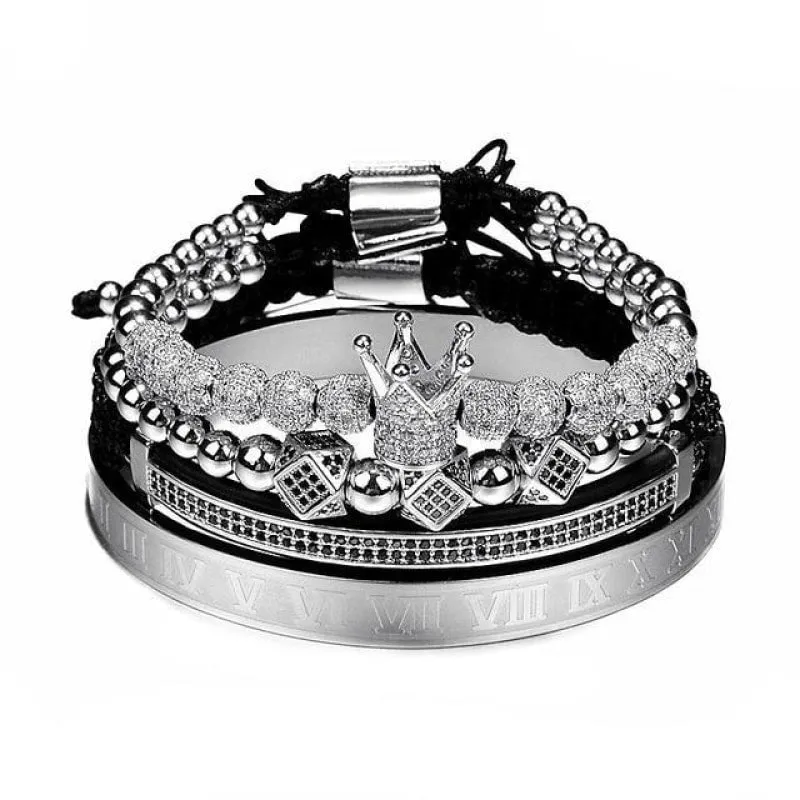 Empire Bracelet Set with Roman Bangle