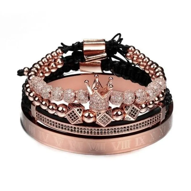 Empire Bracelet Set with Roman Bangle