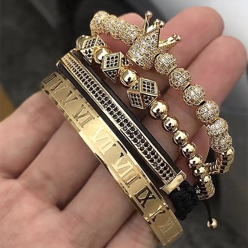 Empire Bracelet Set with Roman Bangle