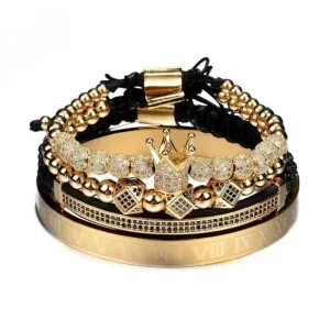 Empire Bracelet Set with Roman Bangle
