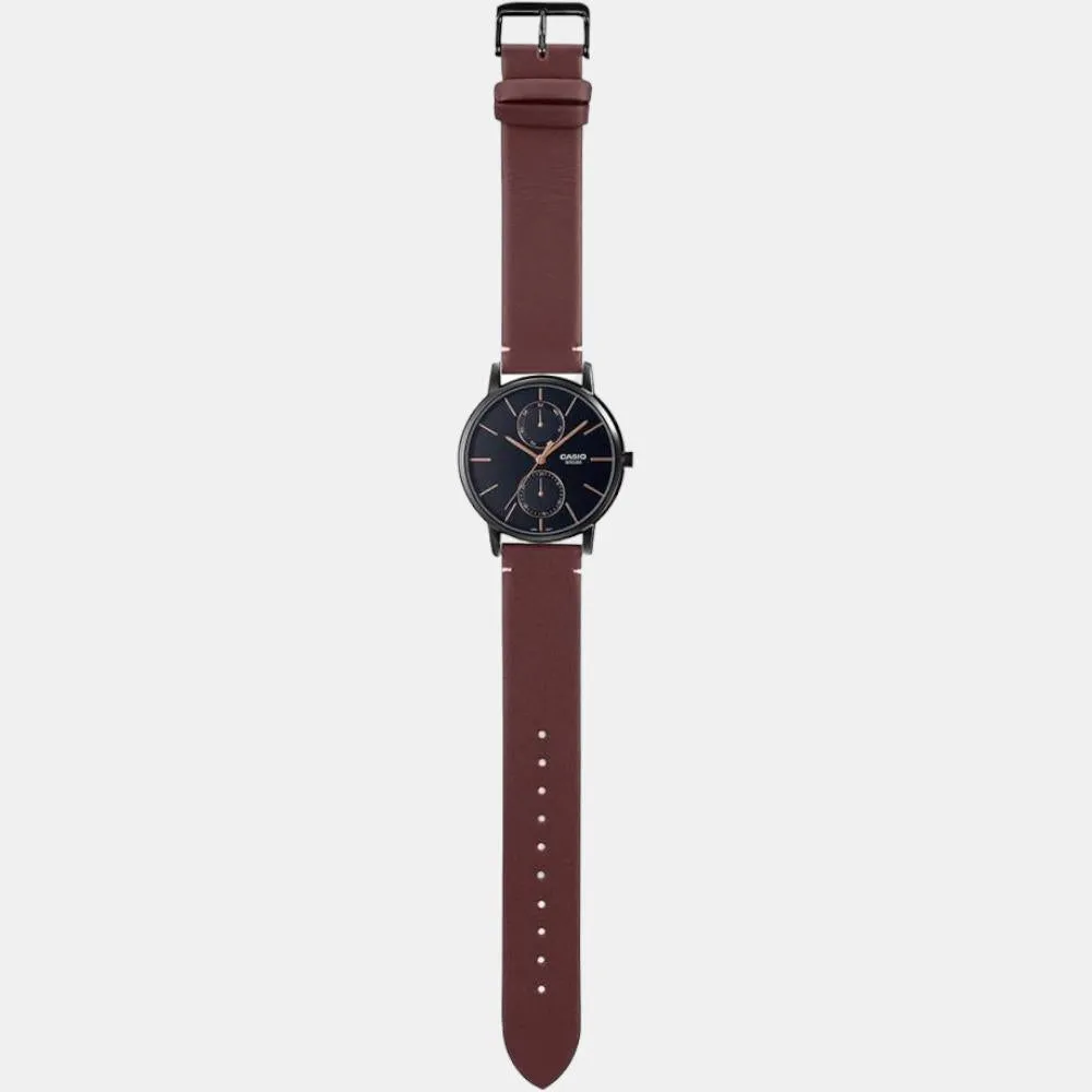 Enticer Men's Chronograph Leather Watch A2062 - MTP-B310BL-5AVDF