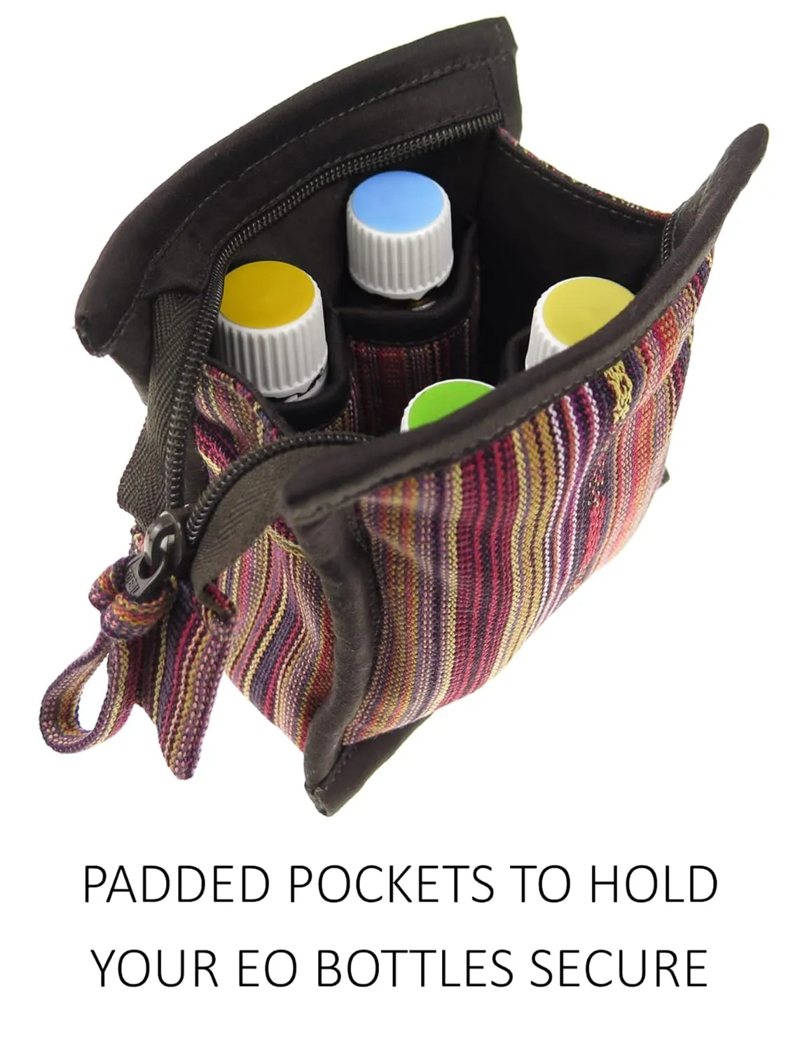Essential Oil Case for Purse - Earthy Brown - Small Size HOLDS 4-6 Bottles (5ml-15ml, also fits Roller Bottles) - Chic and Compact EO Bags in Multiple Sizes - Perfect size Essential Oil Travel Bag