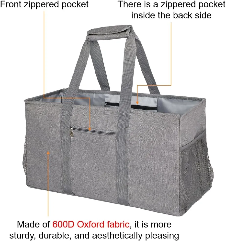 Extra Large Utility Tote Bag,Reusable Shopping Bags with Handles - Waterproof,Foldable,and Spacious
