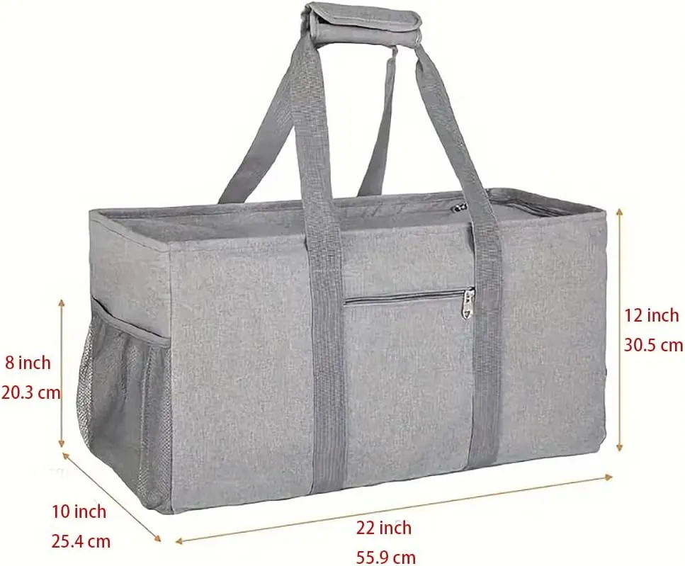 Extra Large Utility Tote Bag,Reusable Shopping Bags with Handles - Waterproof,Foldable,and Spacious