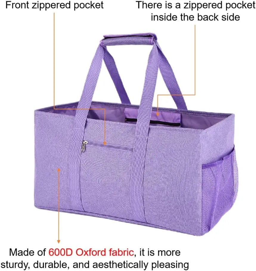 Extra Large Utility Tote Bag,Reusable Shopping Bags with Handles - Waterproof,Foldable,and Spacious