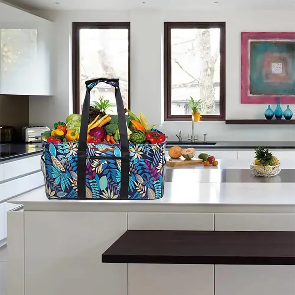 Extra Large Utility Tote Bag,Reusable Shopping Bags with Handles - Waterproof,Foldable,and Spacious