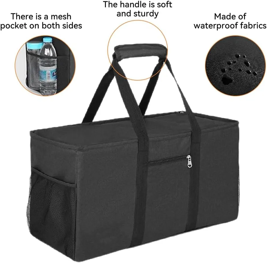Extra Large Utility Tote Bag,Reusable Shopping Bags with Handles - Waterproof,Foldable,and Spacious