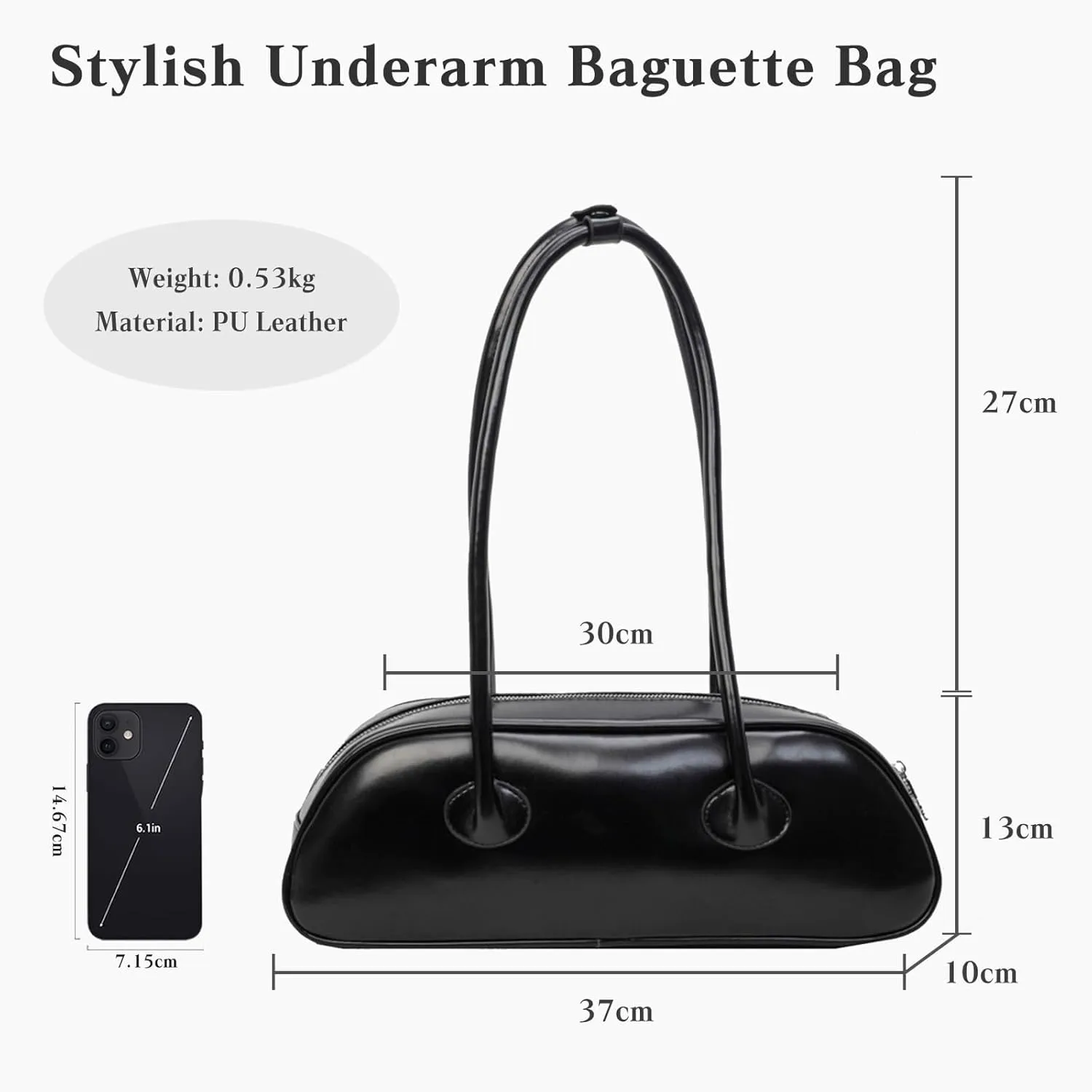 Fashion Hobo Elegant Underarm Ladies Travel Handbag for Women PU Leather Shoulder Waterproof Top Handle