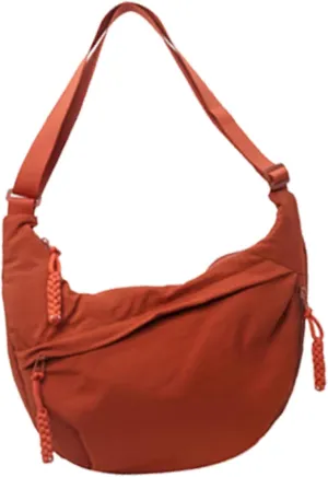 Fashion Plain Color Nylon Crossbody Bag For Women, Slouchy Dumpling and Multi-Pocket Sling Bag, Limorence Roomy Hobo Bags