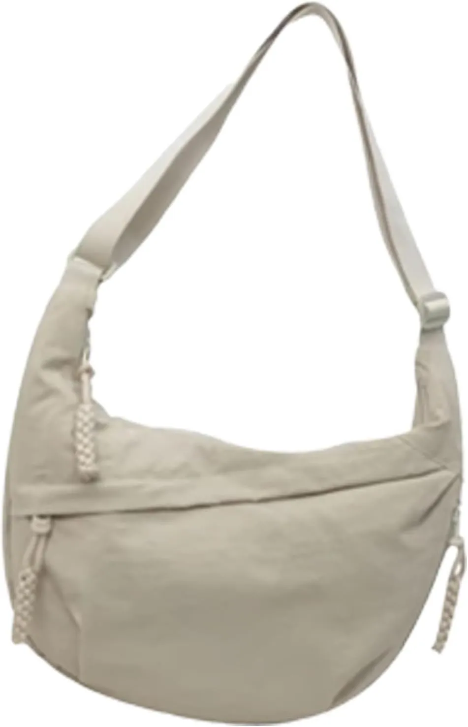 Fashion Plain Color Nylon Crossbody Bag For Women, Slouchy Dumpling and Multi-Pocket Sling Bag, Limorence Roomy Hobo Bags