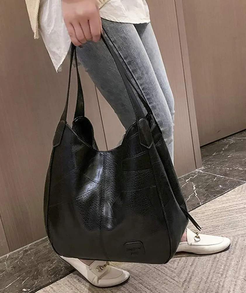 Fashion Soft Vegan Leather Hobo Shoulder & Lightweight Tote Handbags and Purses for Women's Daily Use