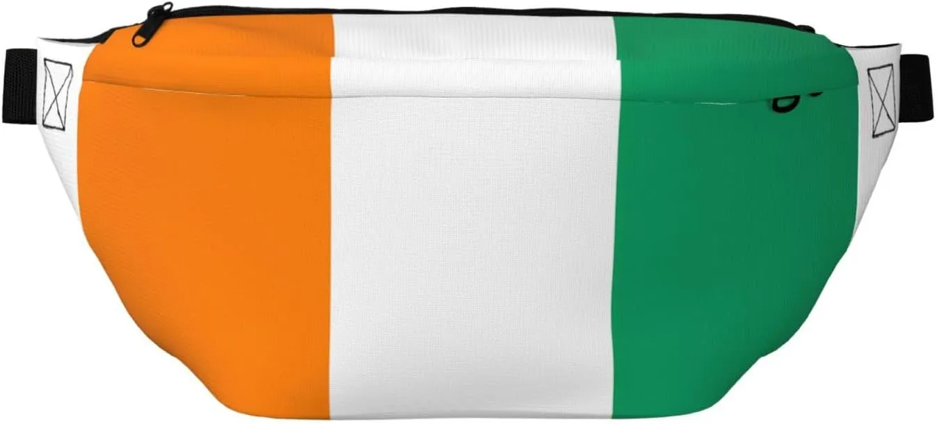 Flag Of Cote D'Ivoire Stylish Crossbody Waist Pack - Versatile And Compact Travel Pouch For Hands-Free Storage, Black, PBYB-12185A
