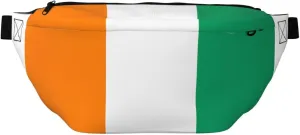 Flag Of Cote D'Ivoire Stylish Crossbody Waist Pack - Versatile And Compact Travel Pouch For Hands-Free Storage, Black, PBYB-12185A
