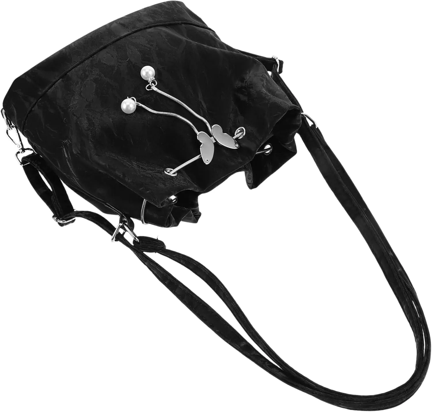 FRCOLOR Bucket Bag for Women Chic Tote Spacious Interior Convertible Crossbody Shoulder Bag Mint Green 1pc