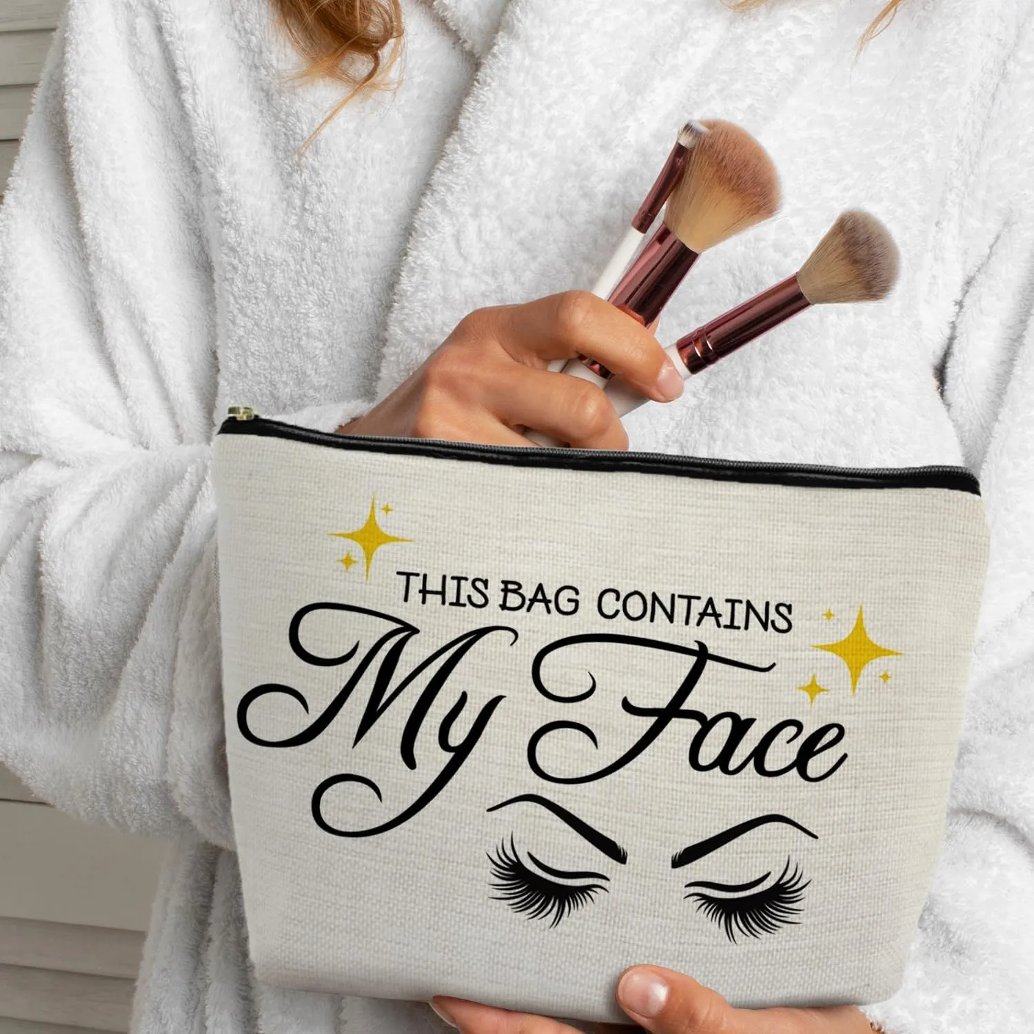 Funny Makeup Bag, Makeup Cosmetic Bags for Women, Beauty Bag, Aesthetic Makeup Bag, Makeup Pouch, Cosmetic Travel Bag, This Bag Contains My Face Makeup Bag