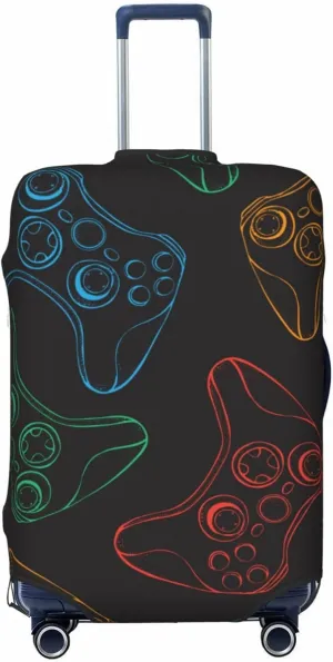 Gamepad Joystick Game Luggage Cover,Washable Suitcase Covers Fashion Luggage Covers,Anti-Scratch Suitcase Protector Cover
