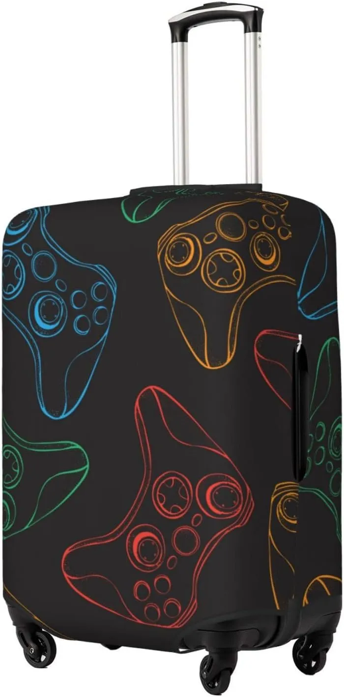 Gamepad Joystick Game Luggage Cover,Washable Suitcase Covers Fashion Luggage Covers,Anti-Scratch Suitcase Protector Cover