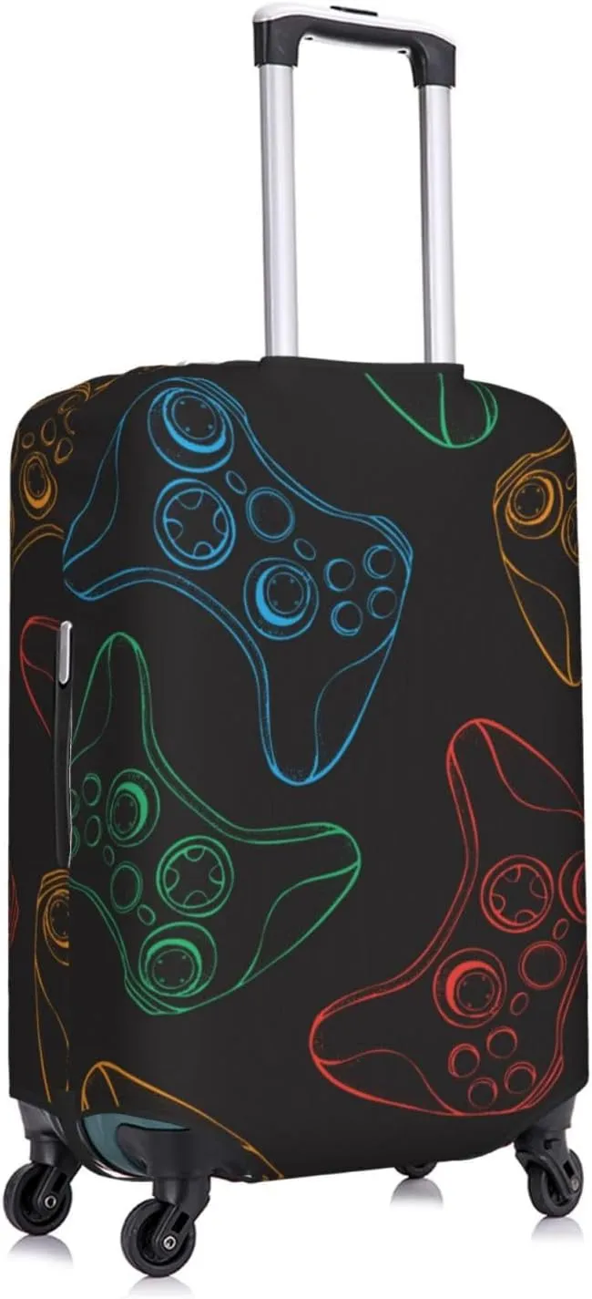 Gamepad Joystick Game Luggage Cover,Washable Suitcase Covers Fashion Luggage Covers,Anti-Scratch Suitcase Protector Cover