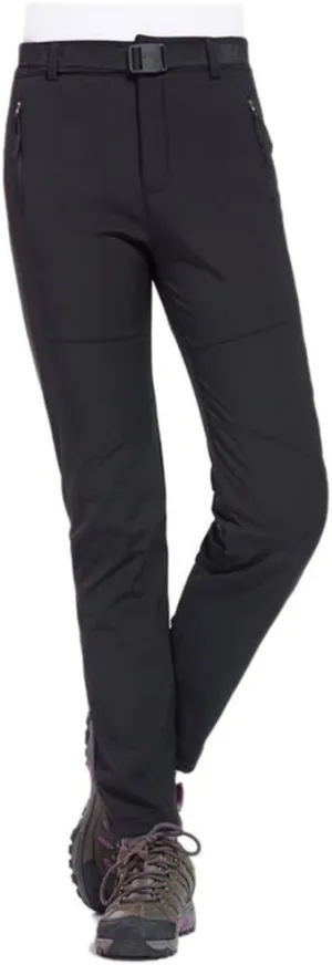 Geval Fleece Lined Hiking Pants Women Waterproof Snow Snowboard Pants Outdoor Insulated Softshell Cargo Fishing Golf Ski Pant