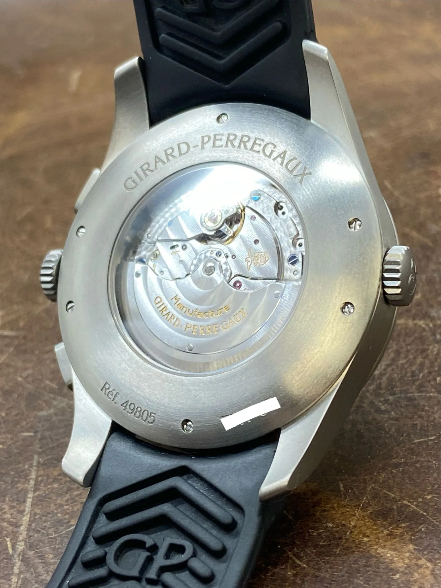 Girard Perregaux WW.TC Titanium World Time Chronograph 49805 Black Dial Automatic Men's Watch