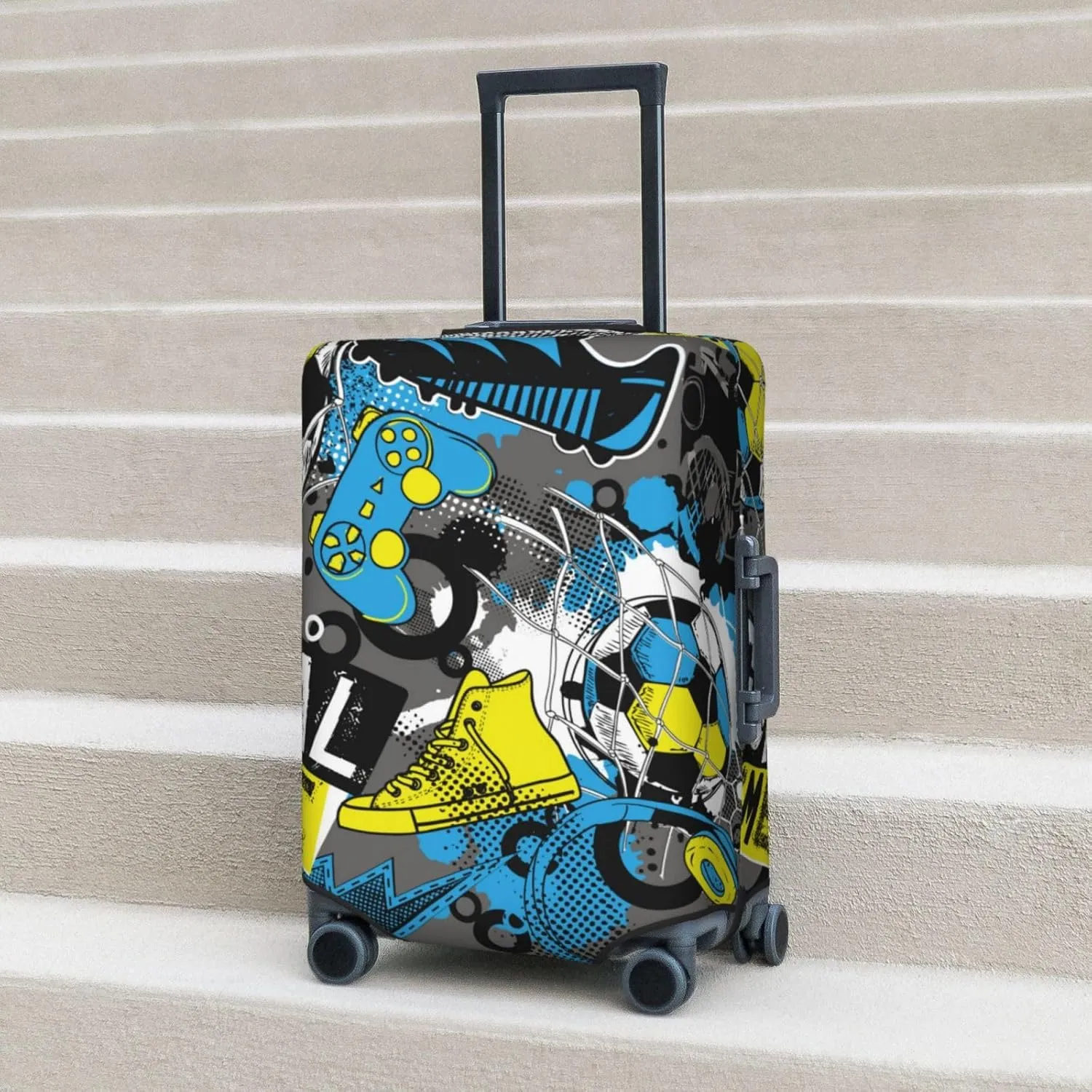 Goal Time Luggage Cover,Washable Suitcase Covers Fashion Luggage Covers,Anti-Scratch Suitcase Protector Cover